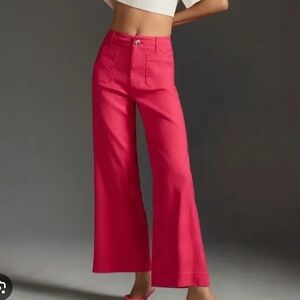 NWOT Anthropologie Colette Cropped Wide-Leg Pants by Maeve